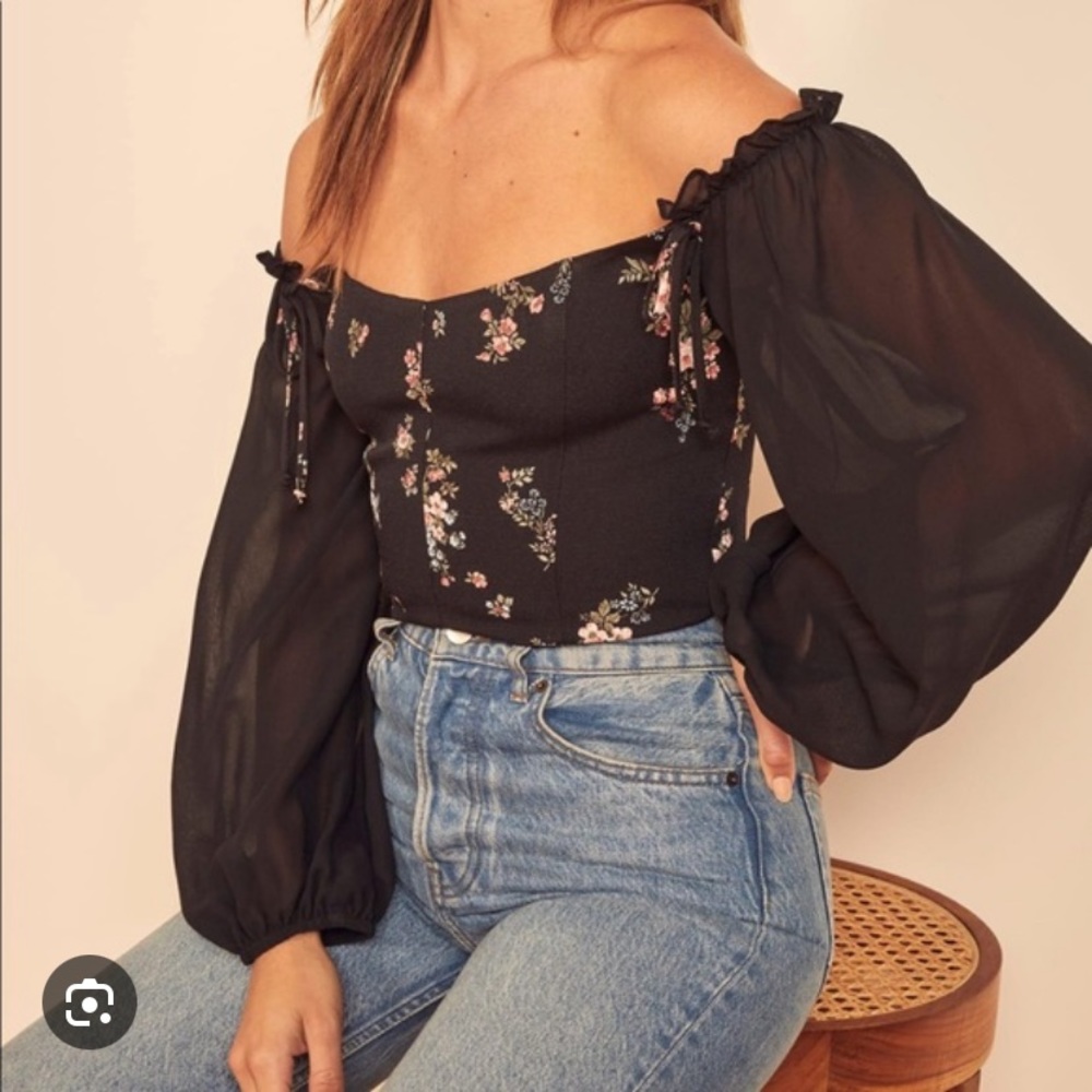 Reformation Buvette Top, off shoulder top, going out top